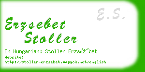 erzsebet stoller business card